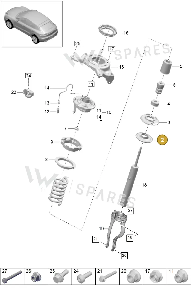 8K0412103C — Porsche Macan R4 TFSI (2018-) diagram p52402000, position 2
