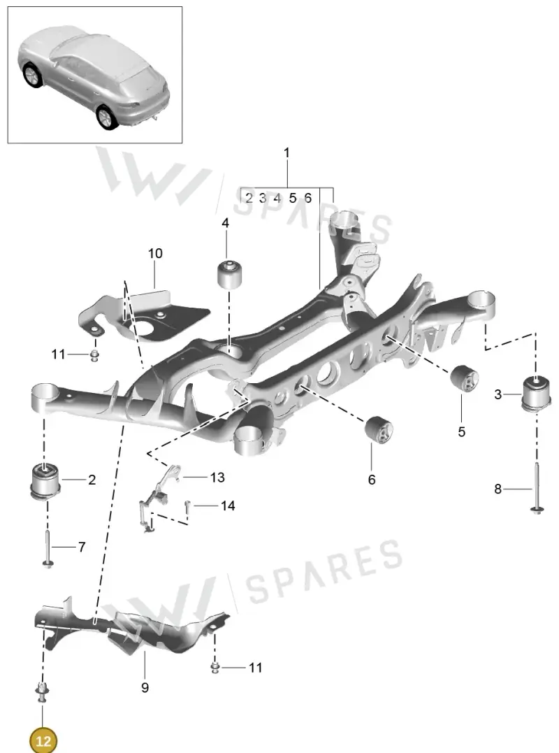 8K0501329 — Porsche Macan GTS (2013-2018) diagram p44501005, position 12