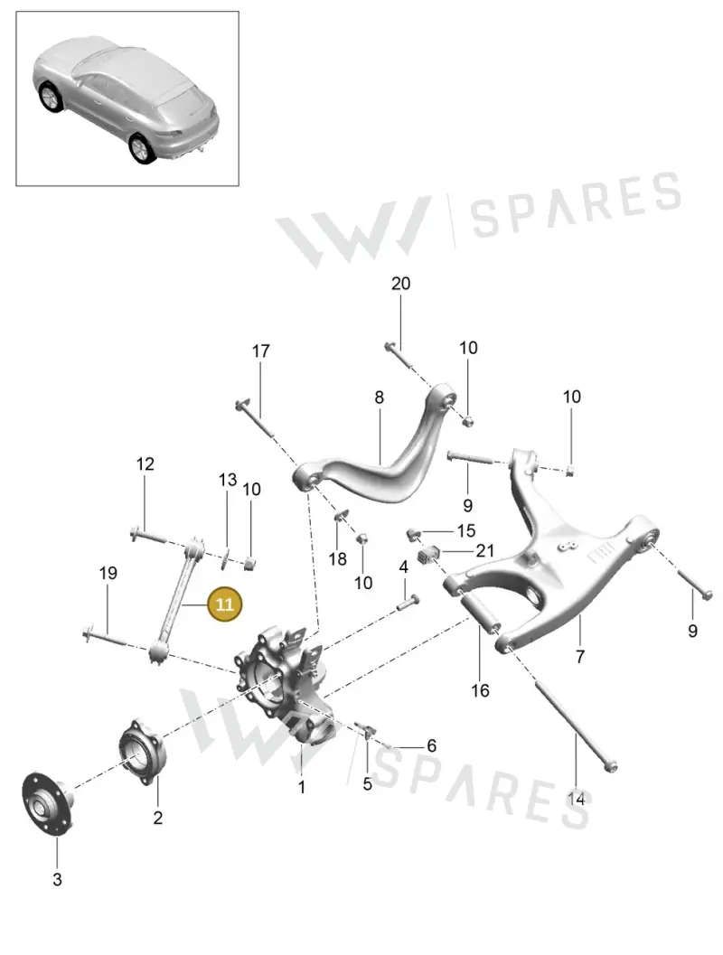 8K0501529L — Porsche Macan GTS (2013-2018) diagram p44501000, position 11