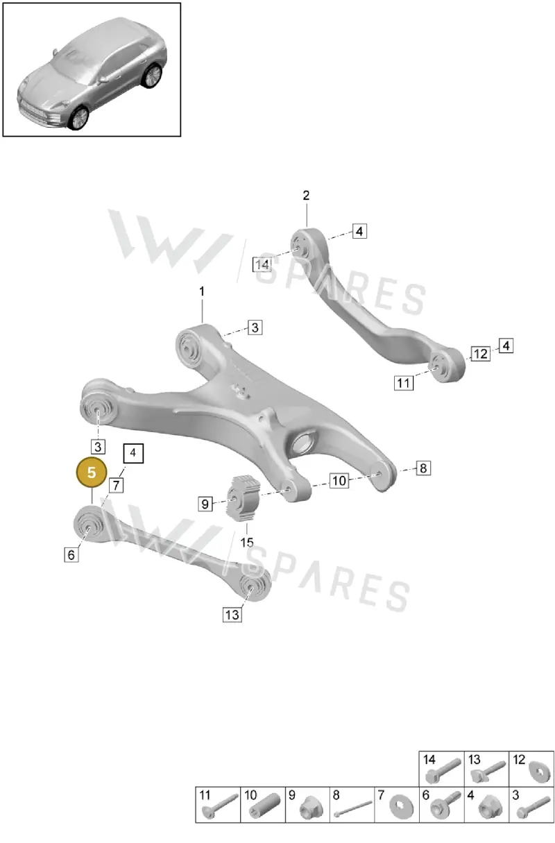 8K0501529L — Porsche Macan R4 TFSI (2018-) diagram p52501010, position 5