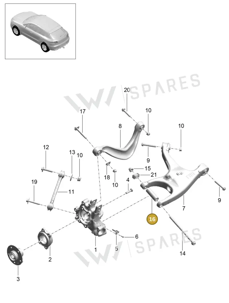 8K0505139F — Porsche Macan GTS (2013-2018) diagram p44501000, position 16