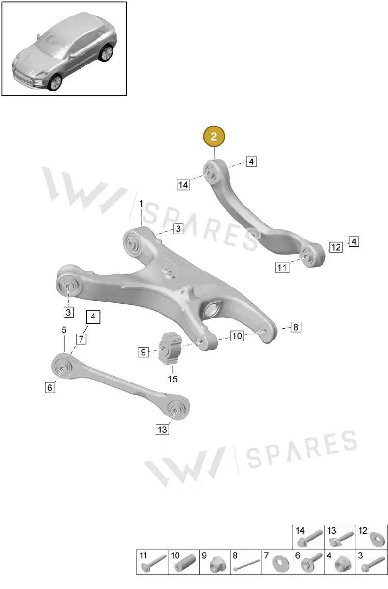 8K0505324H — Porsche Macan R4 TFSI (2018-) diagram p52501010, position 2