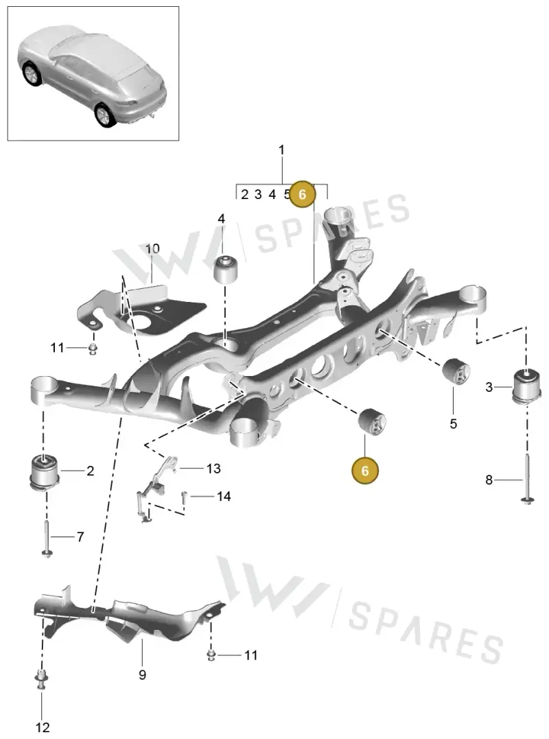 8K0599257N — Porsche Macan GTS (2013-2018) diagram p44501005, position 6