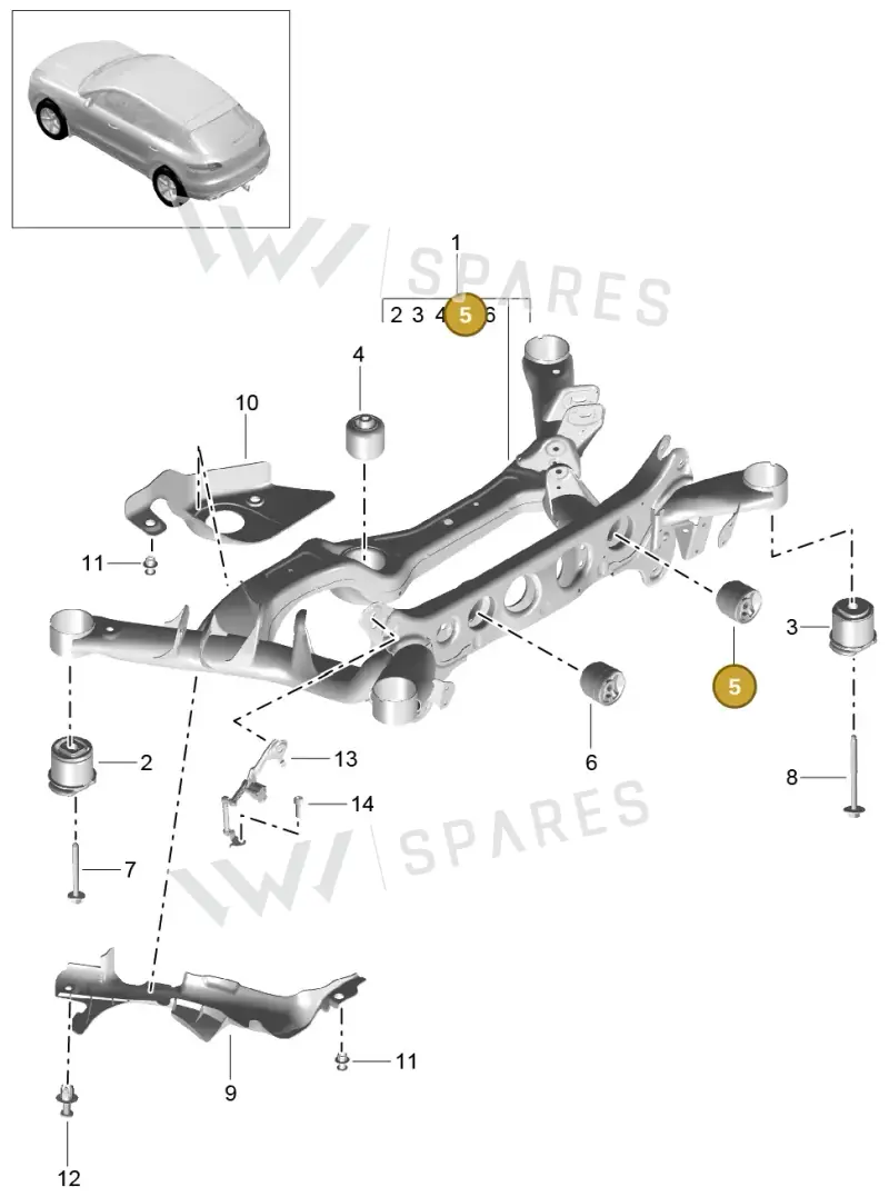 8K0599257P — Porsche Macan GTS (2013-2018) diagram p44501005, position 5