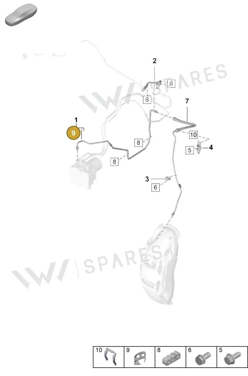 8K0611715 — Porsche Panamera (2023-) diagram p58604012, position 9