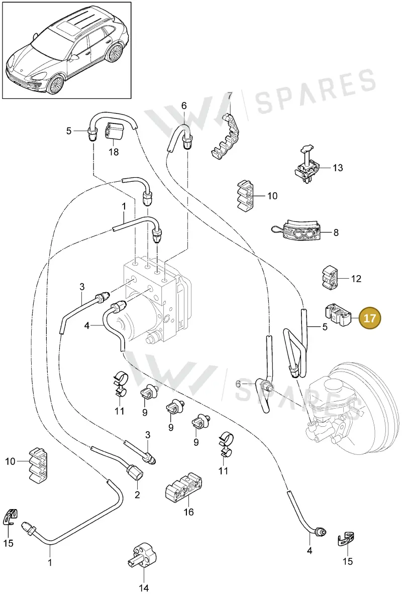 8K0611797B — Porsche Cayenne (2010-2018) diagram p37604005, position 17