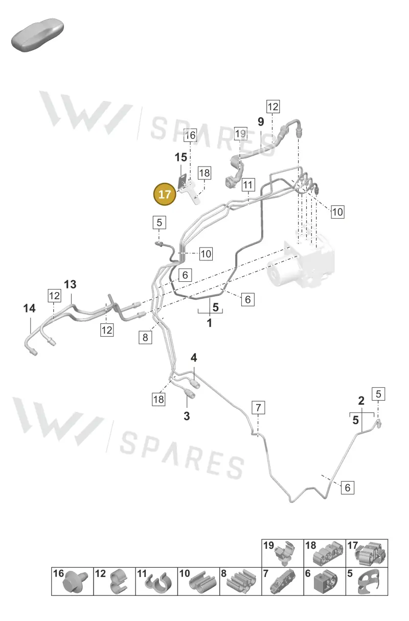 8K0611797B — Porsche Taycan Sport Turismo (2023-) diagram p56604010, position 17