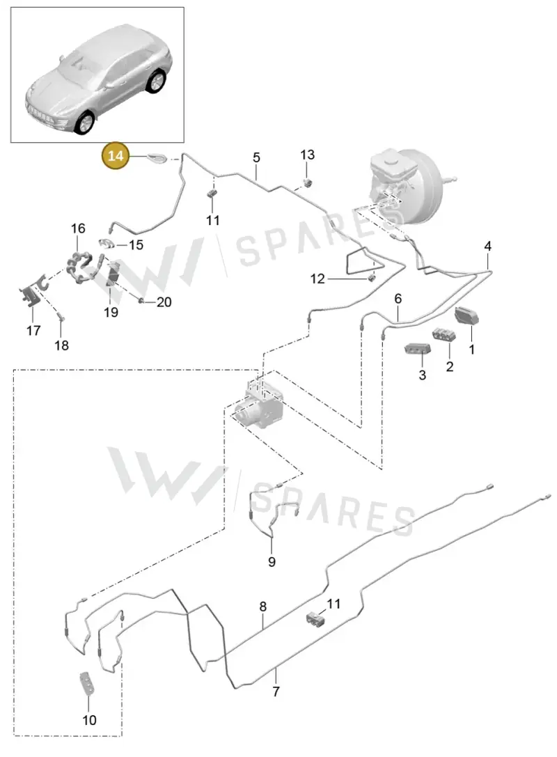 8K0614769B — Porsche Macan GTS (2013-2018) diagram p44604005, position 14