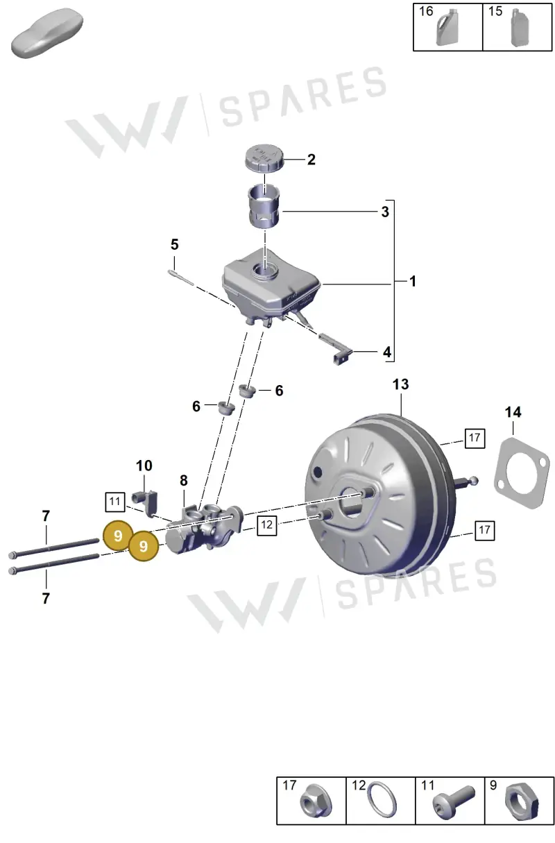 8K0698135 — Porsche Cayenne Hybrid Coupe (2023-) diagram p60604000, position 9