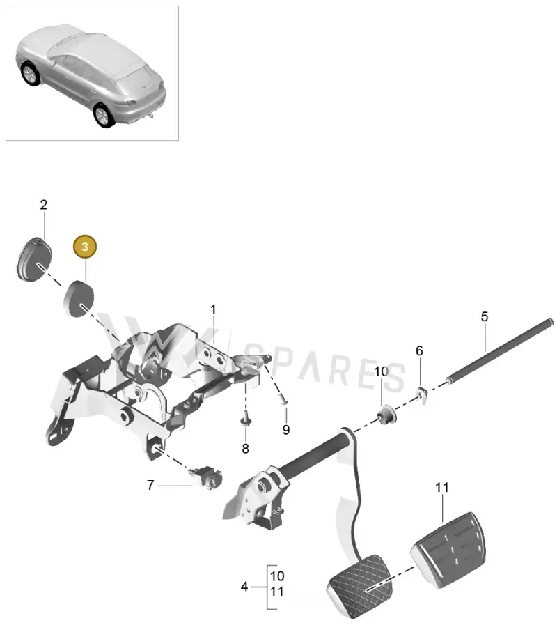 8K0723495 — Porsche Macan GTS (2013-2018) diagram p44702000, position 3