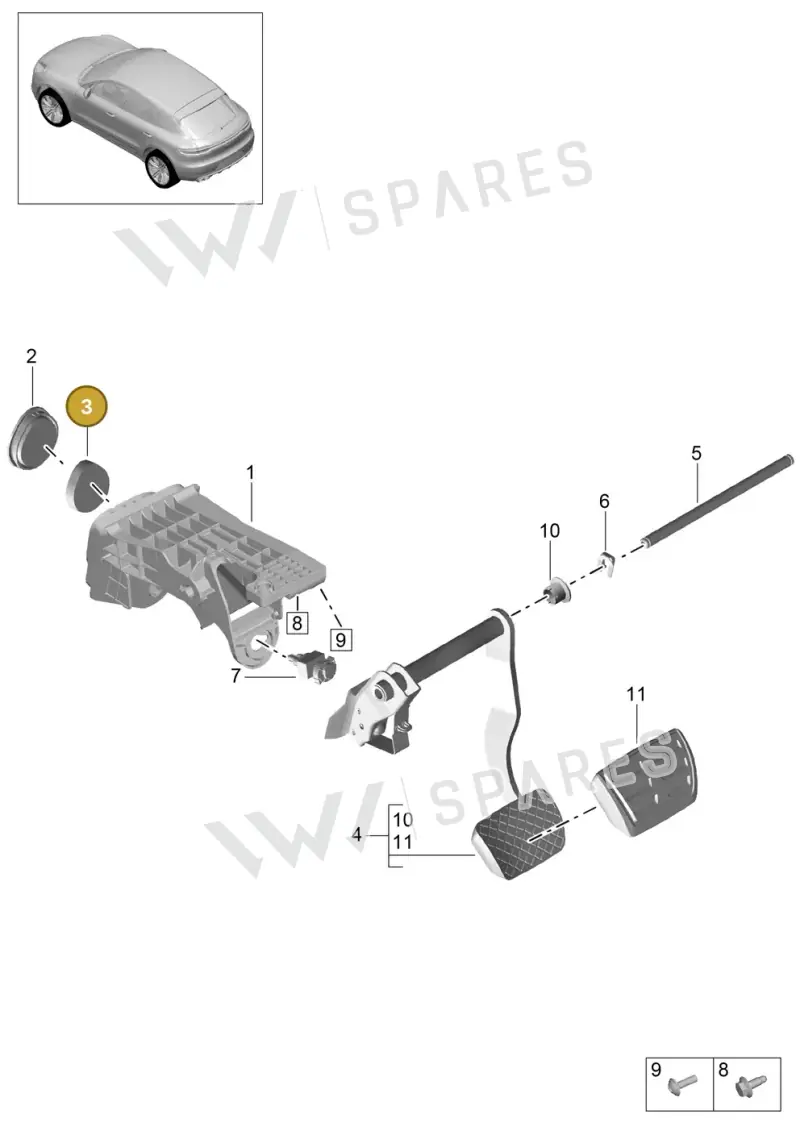 8K0723495 — Porsche Macan R4 TFSI (2018-) diagram p52702000, position 3