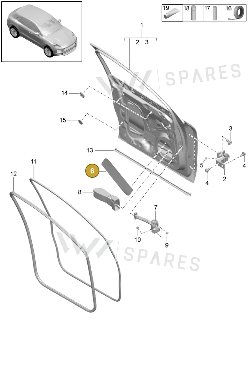 8K0837833A — Porsche Macan R4 TFSI (2018-) diagram p52000197, position 6