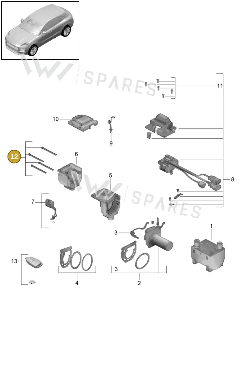 8K0898919 — Porsche Macan GTS (2013-2018) diagram p44813025, position 12