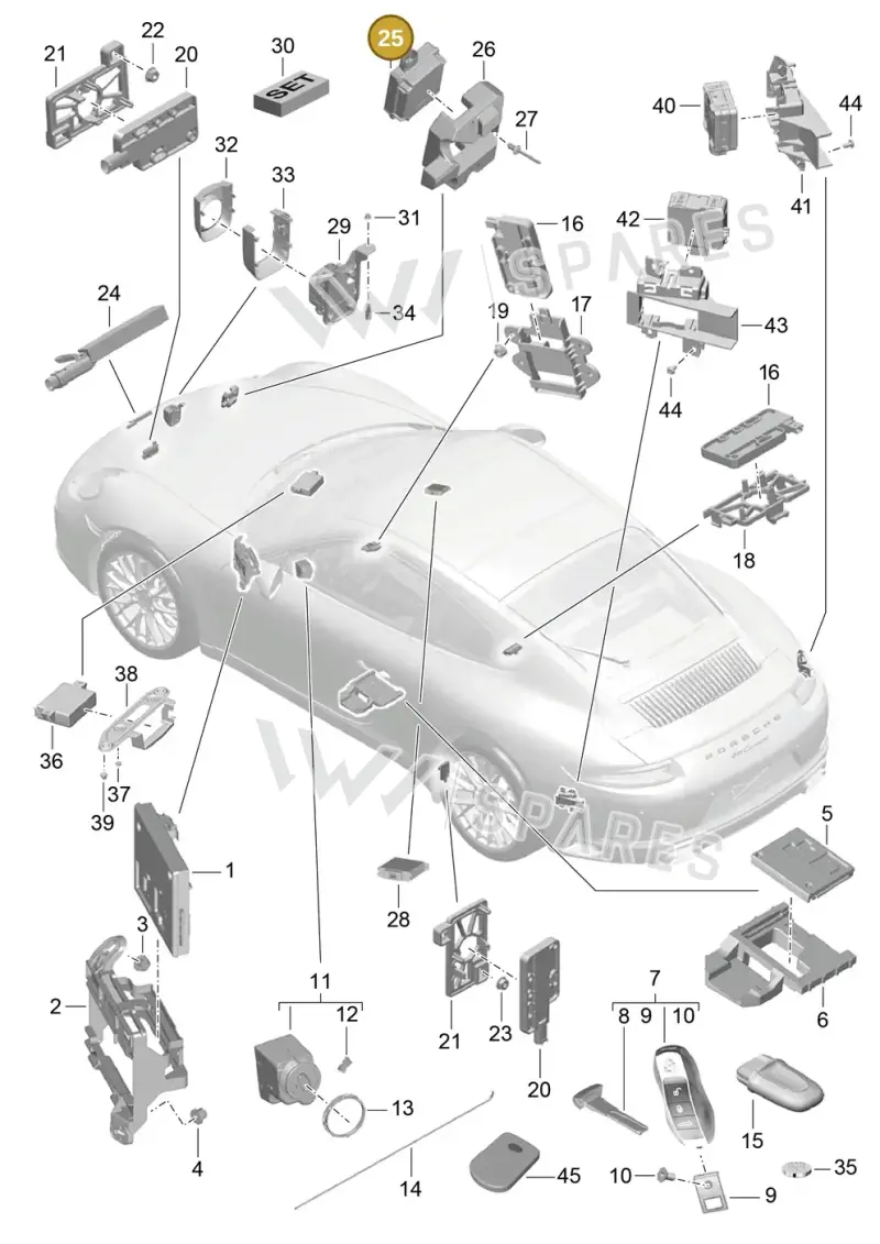 8K0907410 — Porsche 991 II Carrera 4 (2016-2019) diagram p47901004, position 25