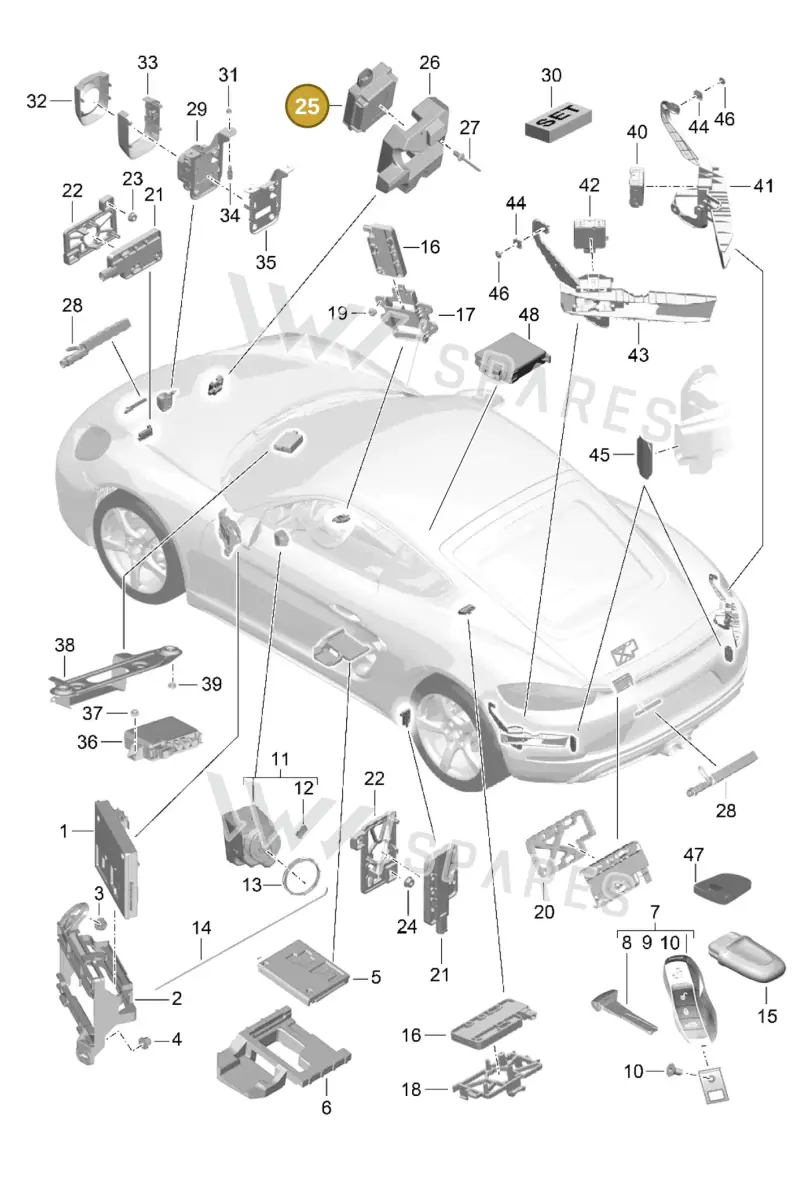 8K0907410 — Porsche Cayman (2016-) diagram p50901004, position 25