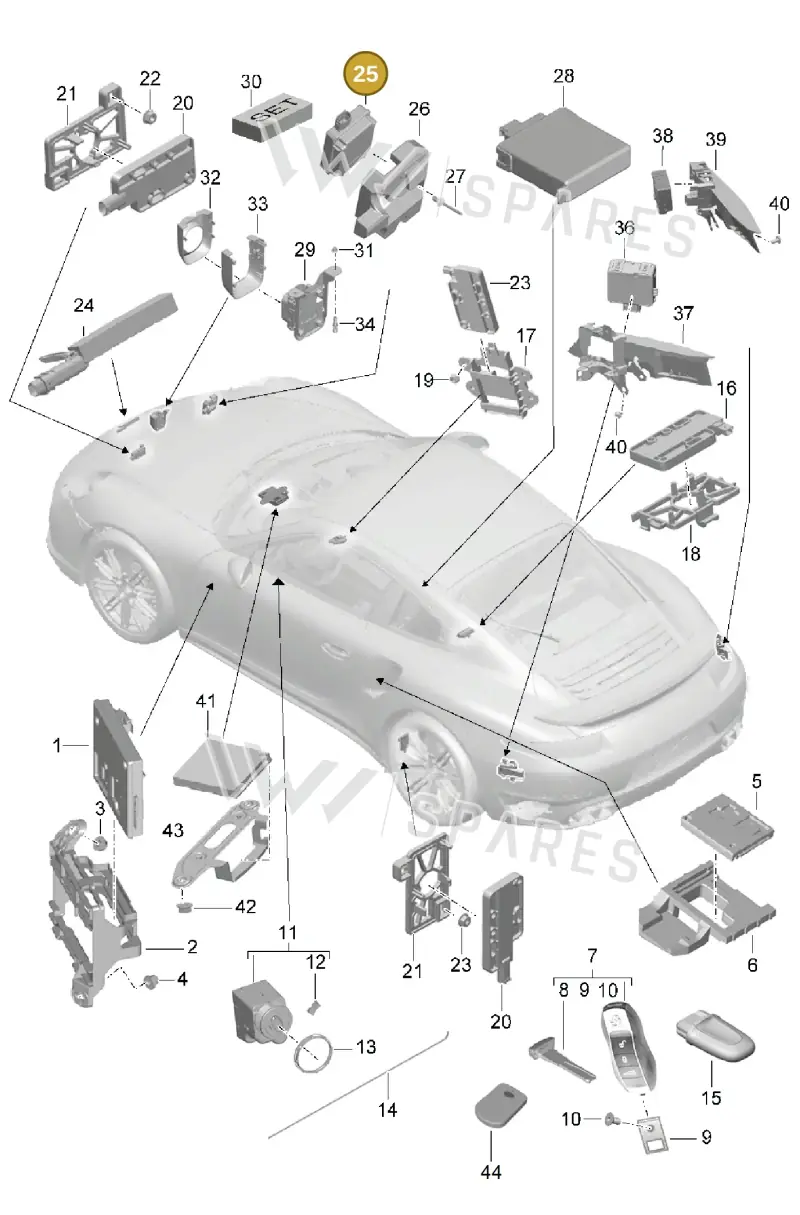 8K0907410C — Porsche GT2 RS Clubsport (2013-2020) diagram p42901004, position 25