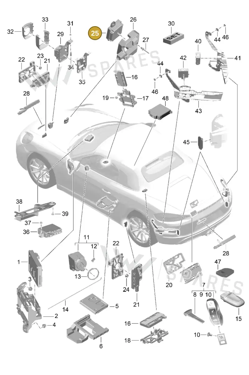 8K0907410C — Porsche Boxster (2016-) diagram p48901004, position 25
