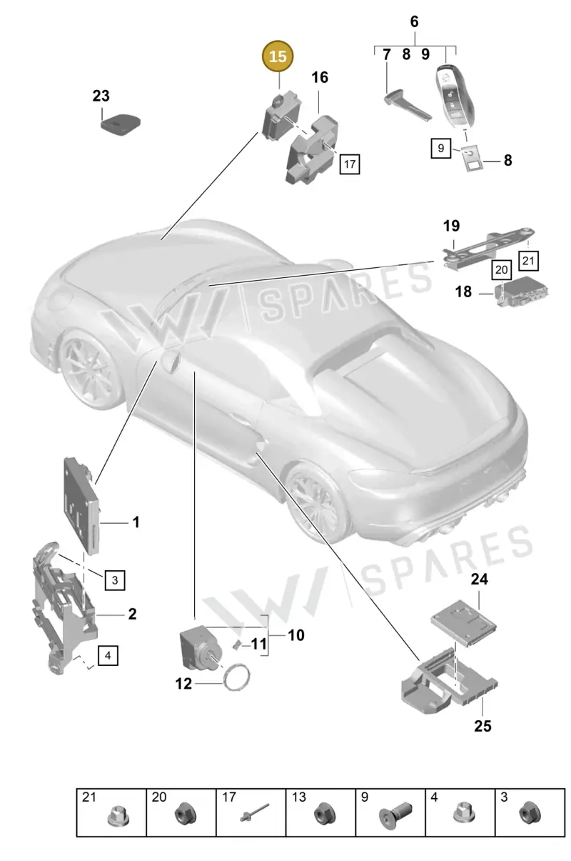8K0907410C — Porsche Boxster Spyder (2019-) diagram p54901040, position 15