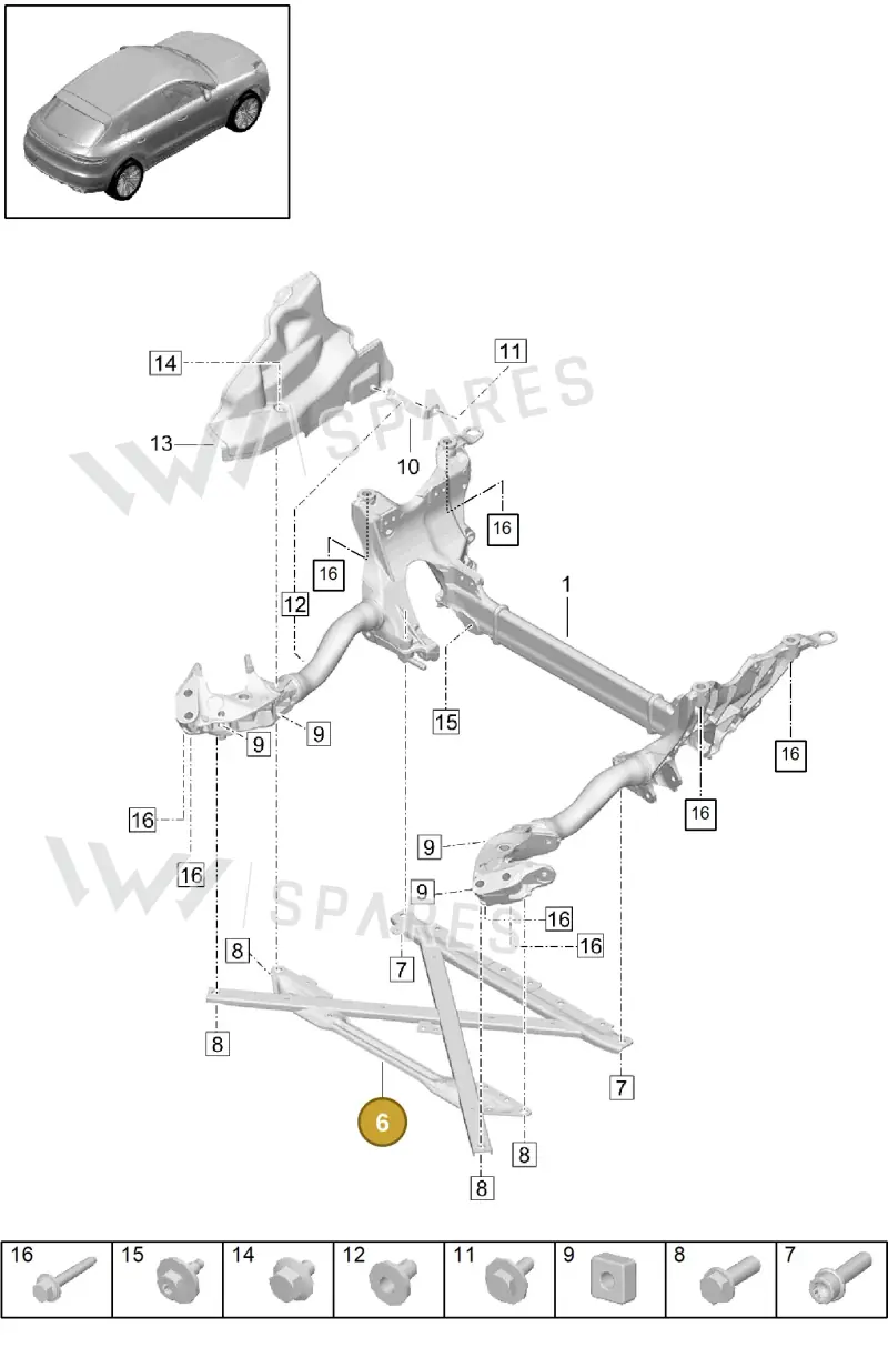 8K1399345E — Porsche Macan R4 TFSI (2018-) diagram p52401000, position 6