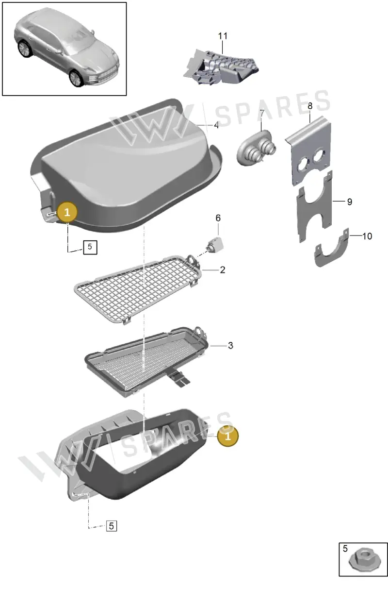8K1819904A — Porsche Macan R4 TFSI (2018-) diagram p52814150, position 1
