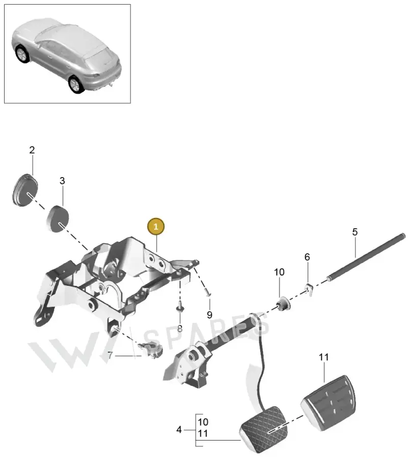 8K2721117 — Porsche Macan GTS (2013-2018) diagram p44702000, position 1