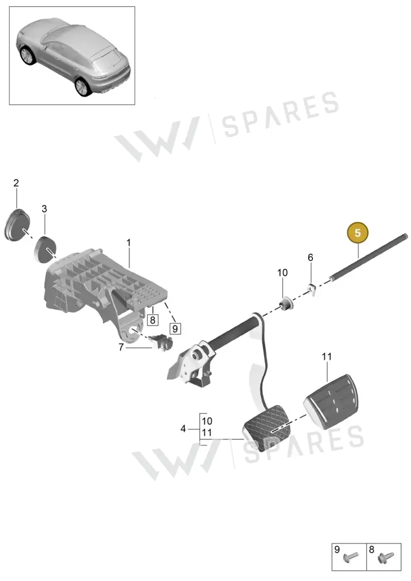 8K2721329 — Porsche Macan R4 TFSI (2018-) diagram p52702000, position 5