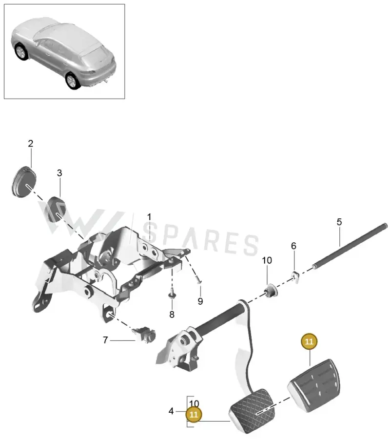 8K2723173 — Porsche Macan GTS (2013-2018) diagram p44702000, position 11