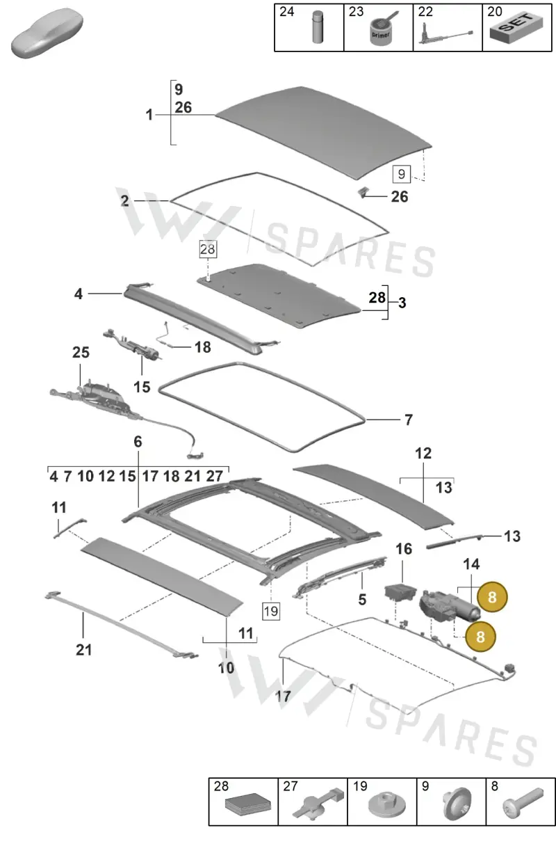 8K9898057B — Porsche 992 Carrera Coupe (2024-) diagram p53811000, position 8