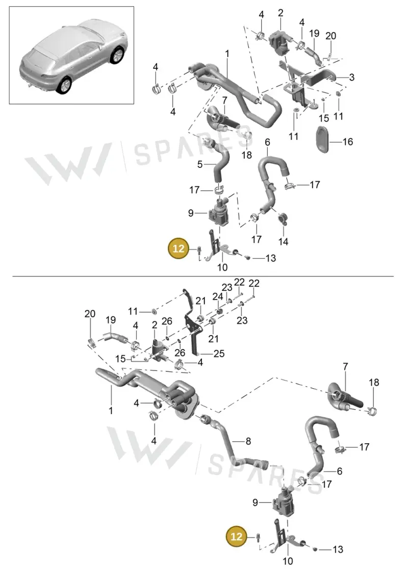 8R0122291 — Porsche Macan GTS (2013-2018) diagram p44813005, position 12