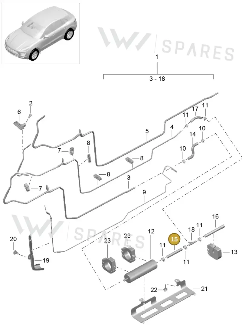 8R0201541L — Porsche Macan GTS (2013-2018) diagram p44201025, position 15
