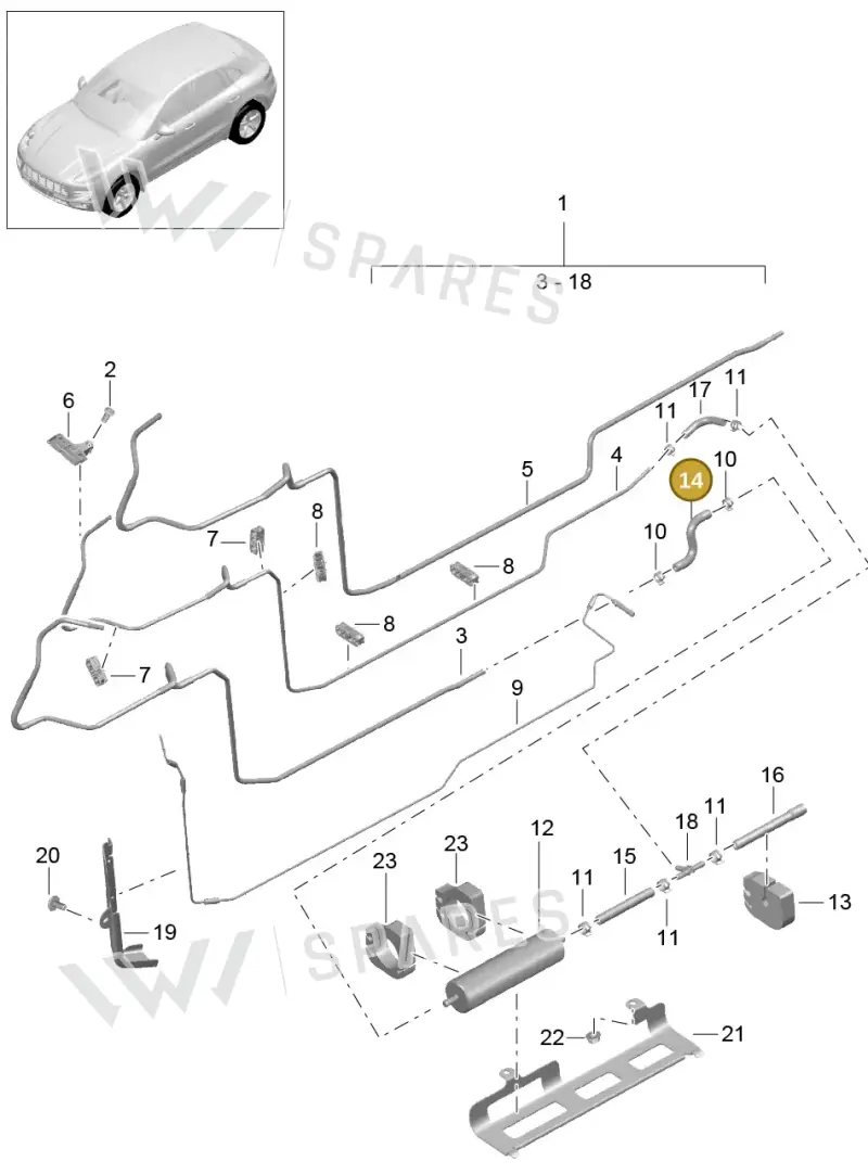 8R0201541R — Porsche Macan GTS (2013-2018) diagram p44201025, position 14