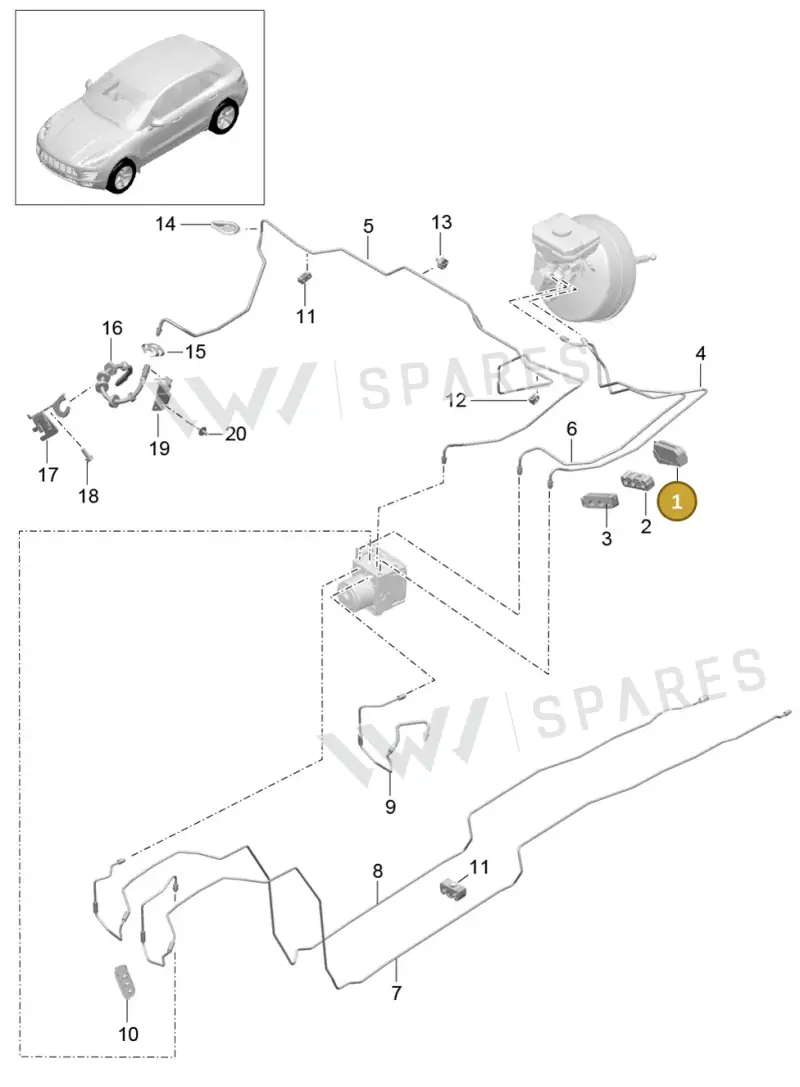 8R0614769B — Porsche Macan GTS (2013-2018) diagram p44604005, position 1