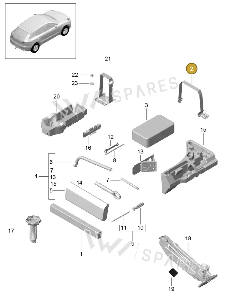 8R0860273 — Porsche Macan GTS (2013-2018) diagram p44001000, position 2