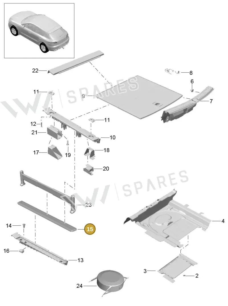 8R0863556B — Porsche Macan GTS (2013-2018) diagram p44807050, position 15