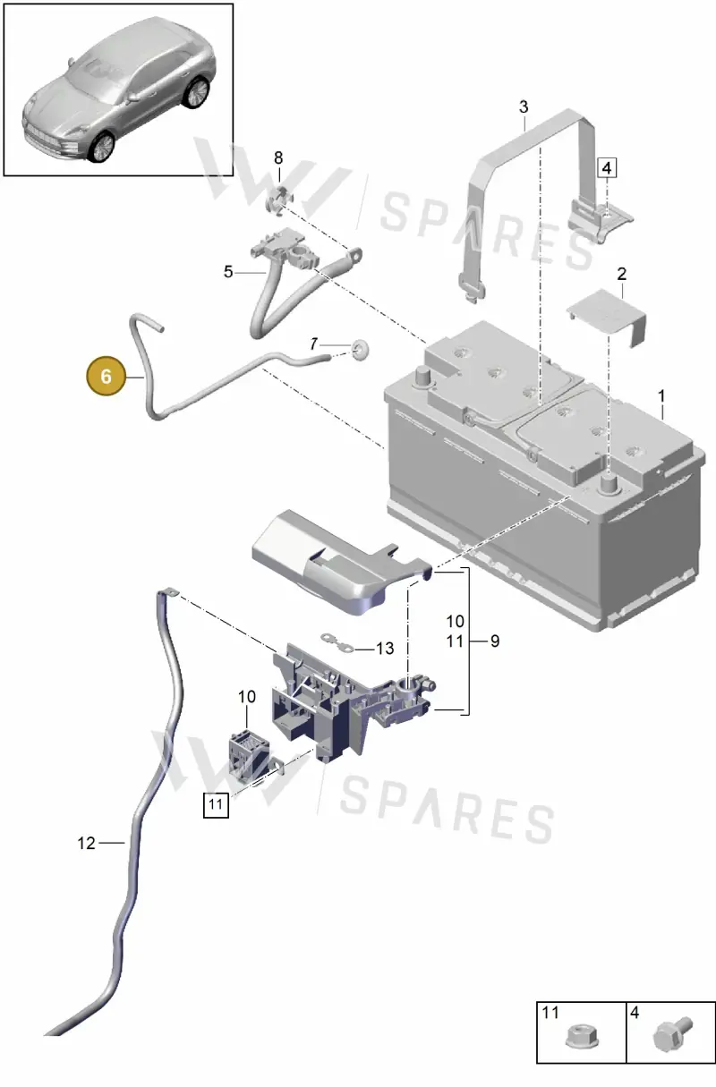 8R0915531 — Porsche Macan R4 TFSI (2018-) diagram p52000147, position 6