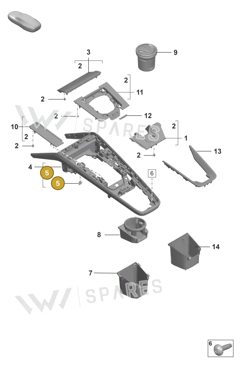 8T0853107 — Porsche GT3 RS (2021-) diagram p53809300, position 5