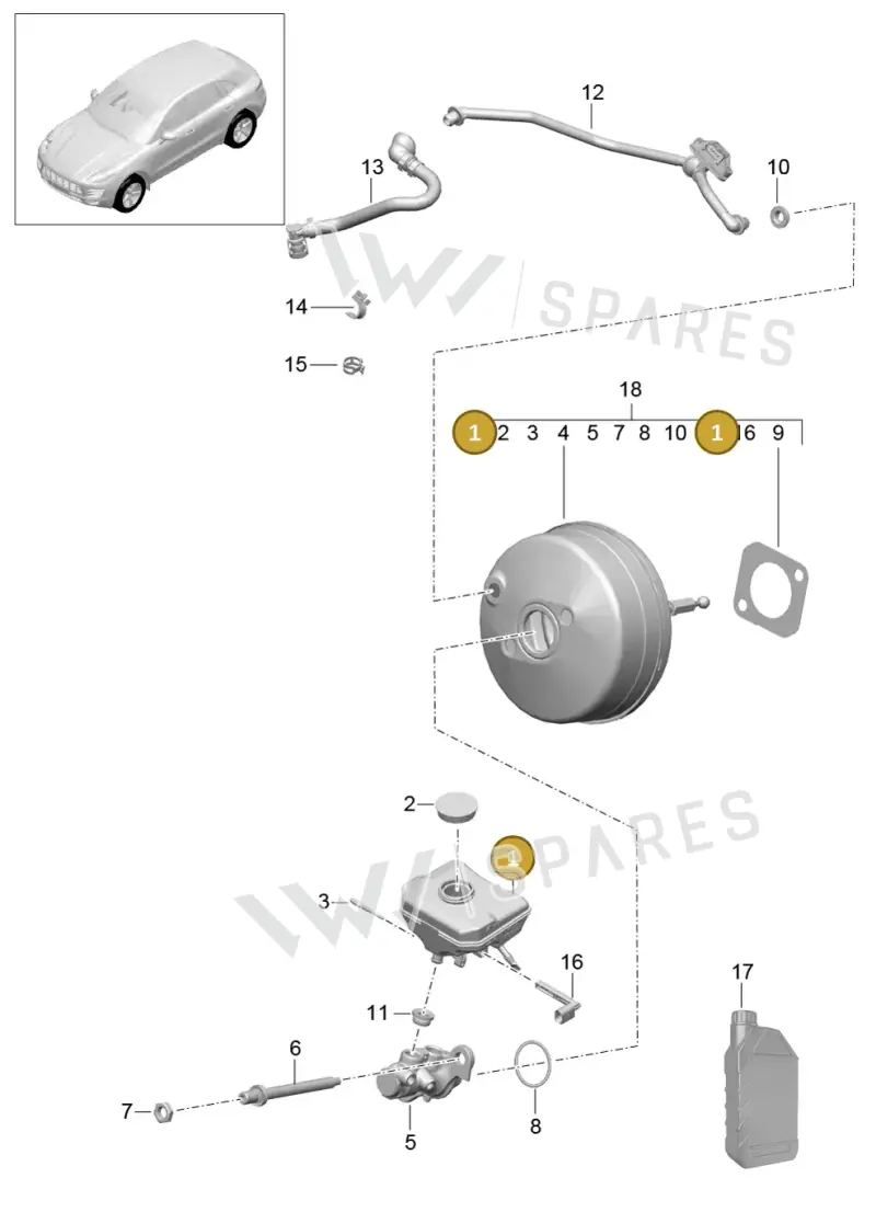 8W0611301 — Porsche Macan GTS (2013-2018) diagram p44604000, position 1