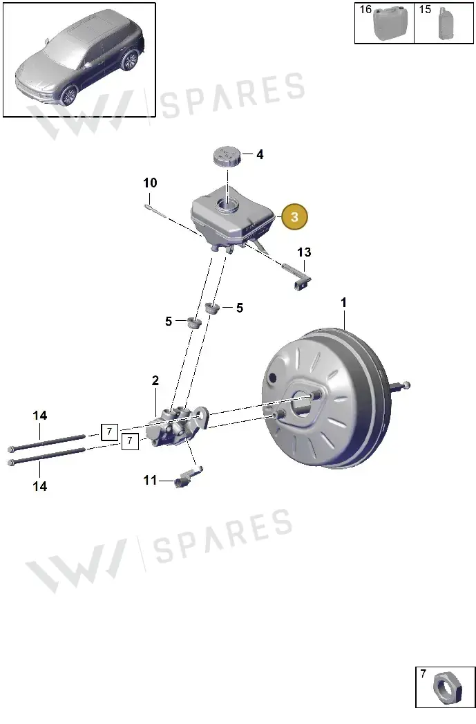 8W0611301 — Porsche Cayenne Diesel V6 (2017-2023) diagram p51604000, position 3