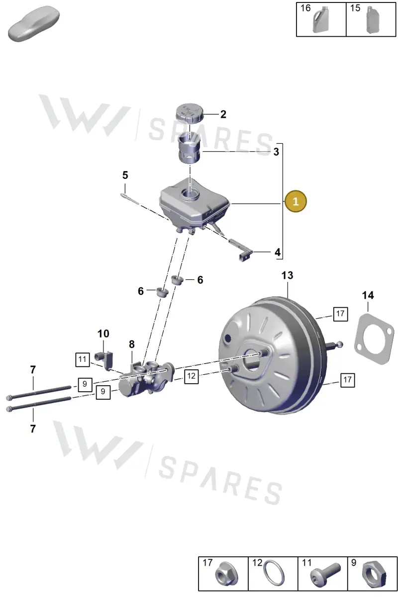 8W0611301 — Porsche Cayenne Hybrid Coupe (2023-) diagram p60604000, position 1