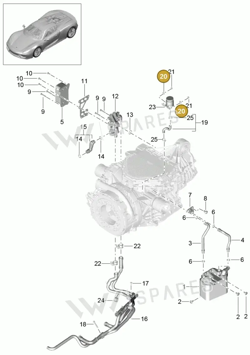 90003110501 — Porsche 918 Spyder (2014-2015) diagram p43320005, position 20
