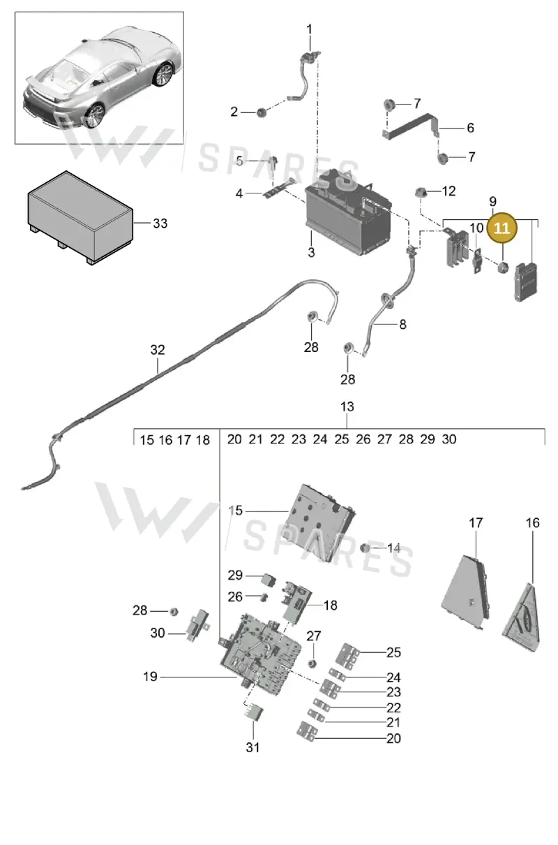 90008412202 — Porsche 911 (2013-2020) diagram p41902006, position 11