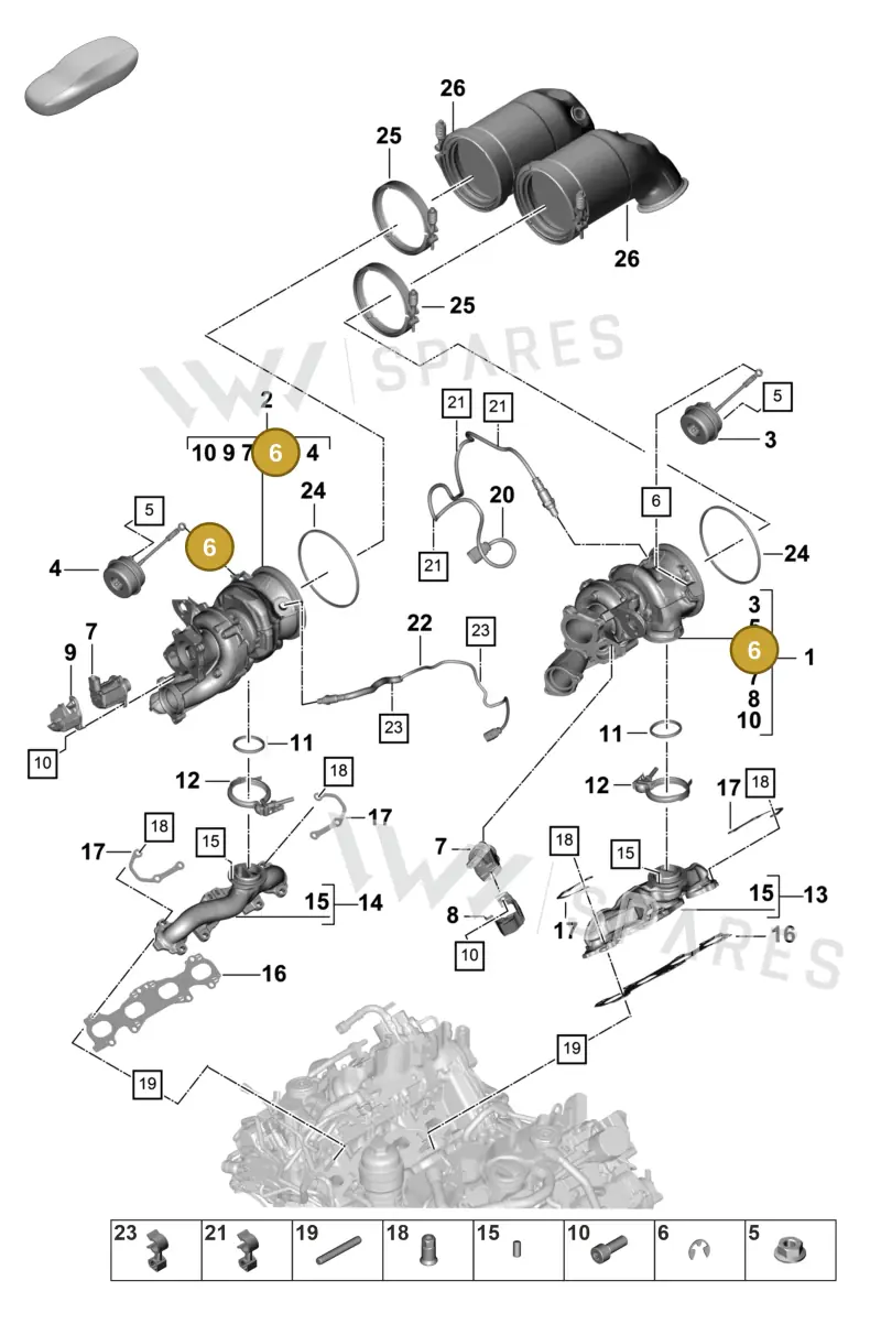 90011600503 — Porsche Panamera (2020-2023) diagram p58202000, position 6