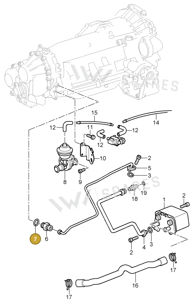 90012300530 — Porsche Carrera 4 Cabrio (1997-2005) diagram p21360003, position 7