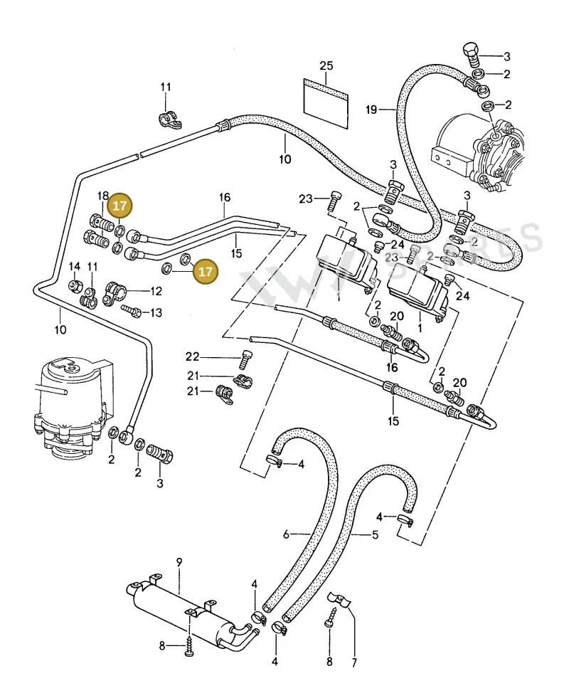 90012311630 — Porsche 959 Coupe Sport (1986-1988) diagram p10107025, position 17