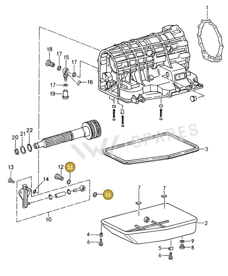 90012311630 — Porsche Carrera 4 Cabrio (1993-1998) diagram p17320002, position 11