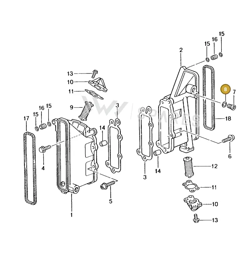 90012311630 — Porsche GT3 RS (1998-2005) diagram p22103005, position 8