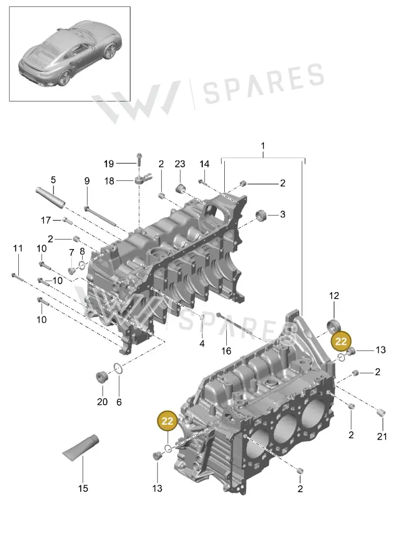 90012315920 — Porsche GT2 RS Clubsport (2013-2020) diagram p42101005, position 22