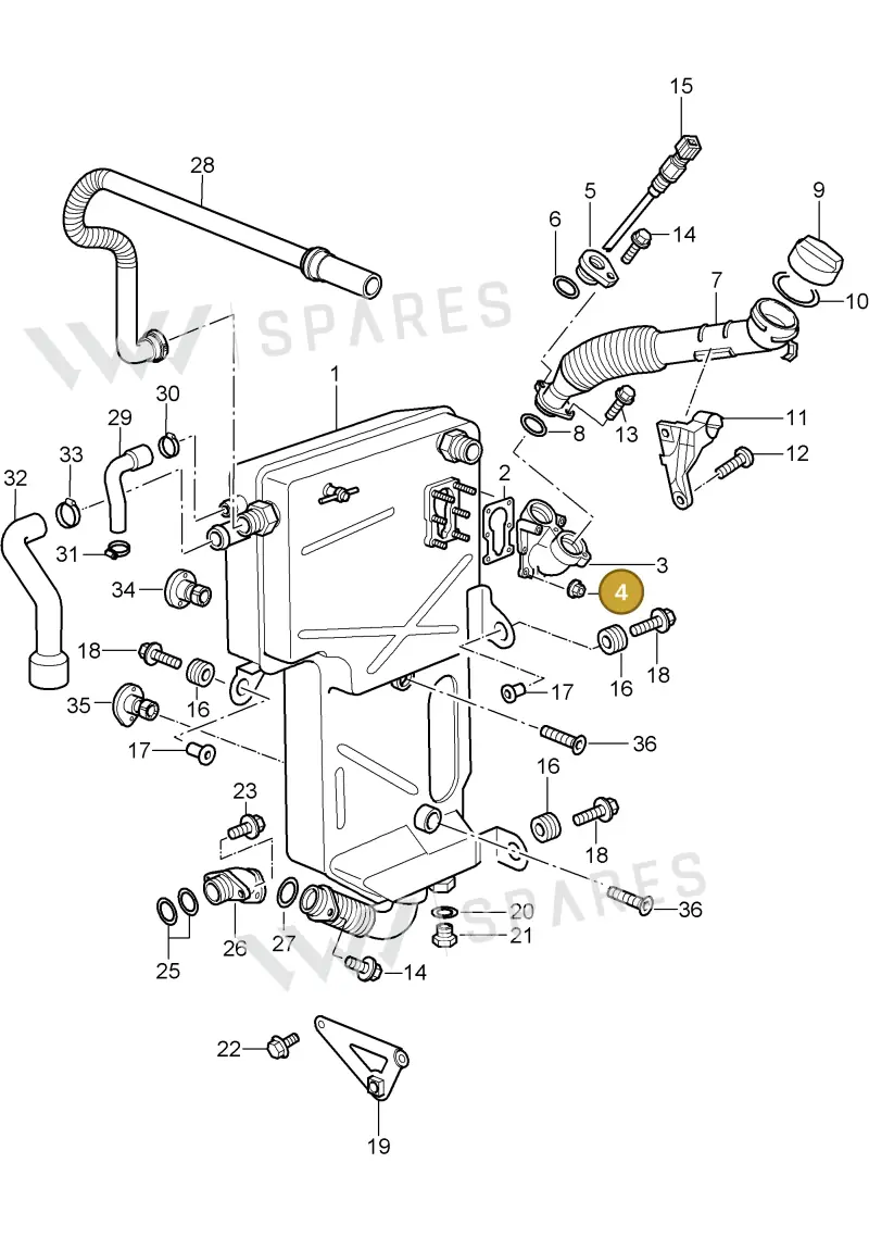90037700901 — Porsche Turbo (2006-2009) diagram p30104005, position 4