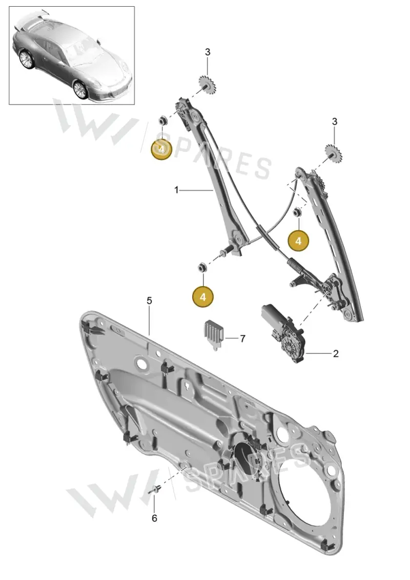 90037701809 — Porsche 911 (2013-2020) diagram p41804030, position 4