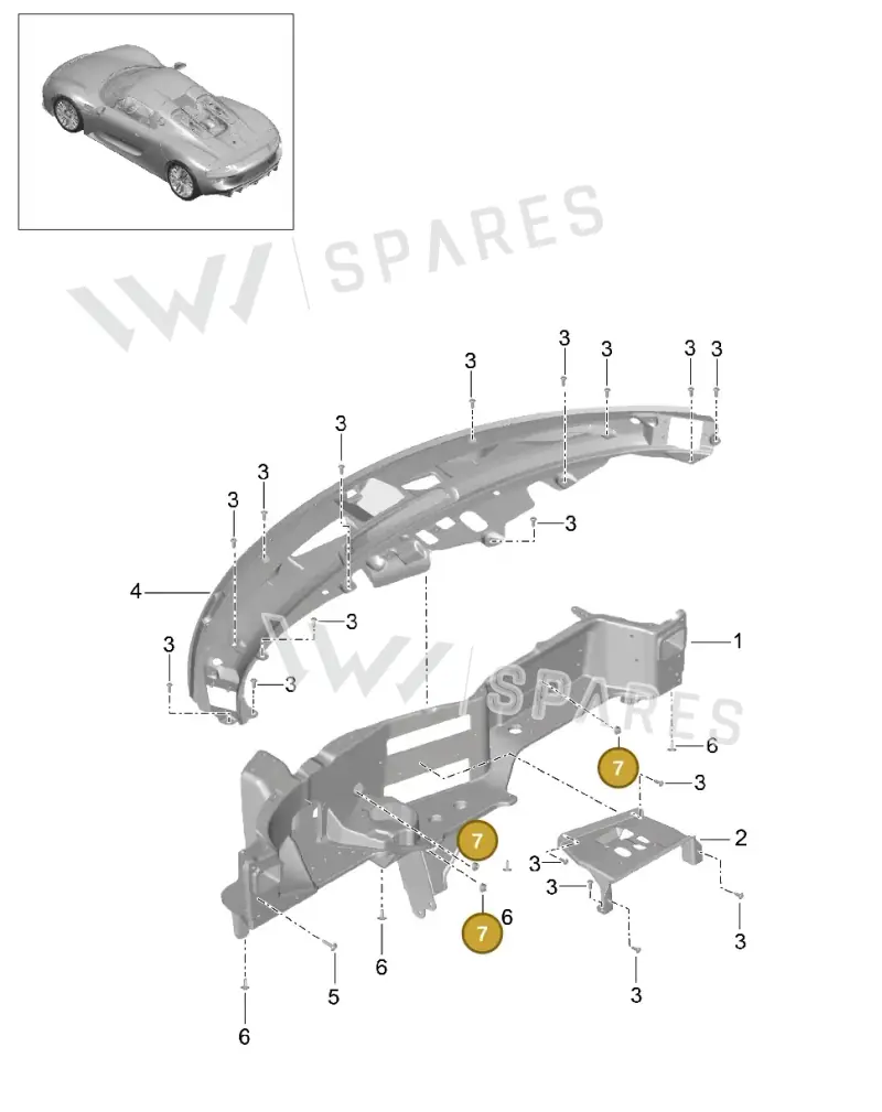 90037701809 — Porsche 918 Spyder (2014-2015) diagram p43809015, position 7